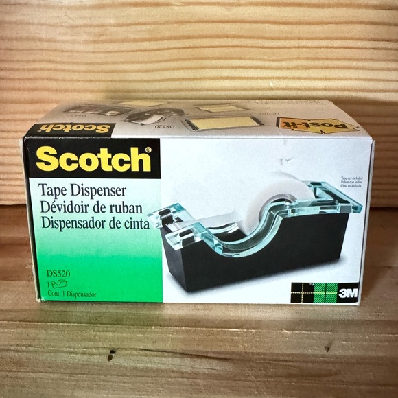 Scotch tape dispenser new in box acrylic and black - Picture 2 of 6